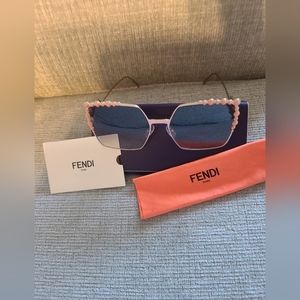 Fendi 60mm Gradient Square Cat Eye Sunglasses
